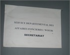 Secretariat du chef service départemental des affaires foncières